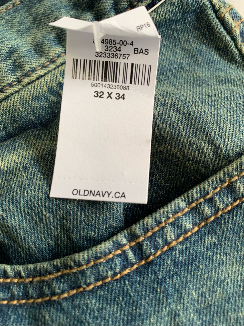 New with tags OLD NAVY jeans mens size 32x34 - Picture 5 of 8